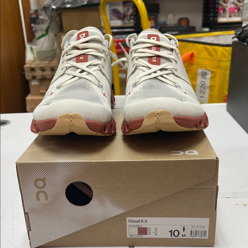 On Running Cloud X 3 Men's Sneakers - Cream and Red